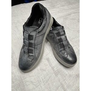 Gravity Defyer Shoes Mens 11 Raddley Slip On Grey Gray  Leather Sneaker